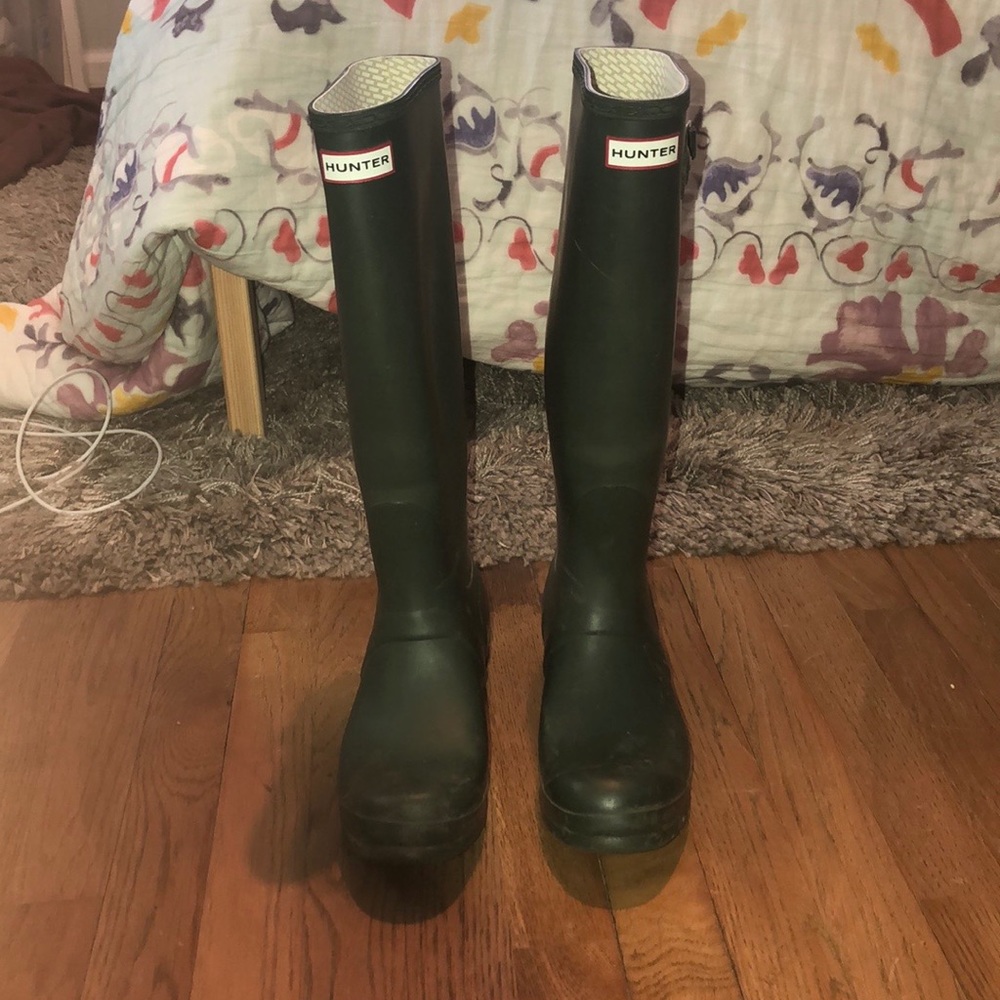 Tall Hunter Green Rain Boots
